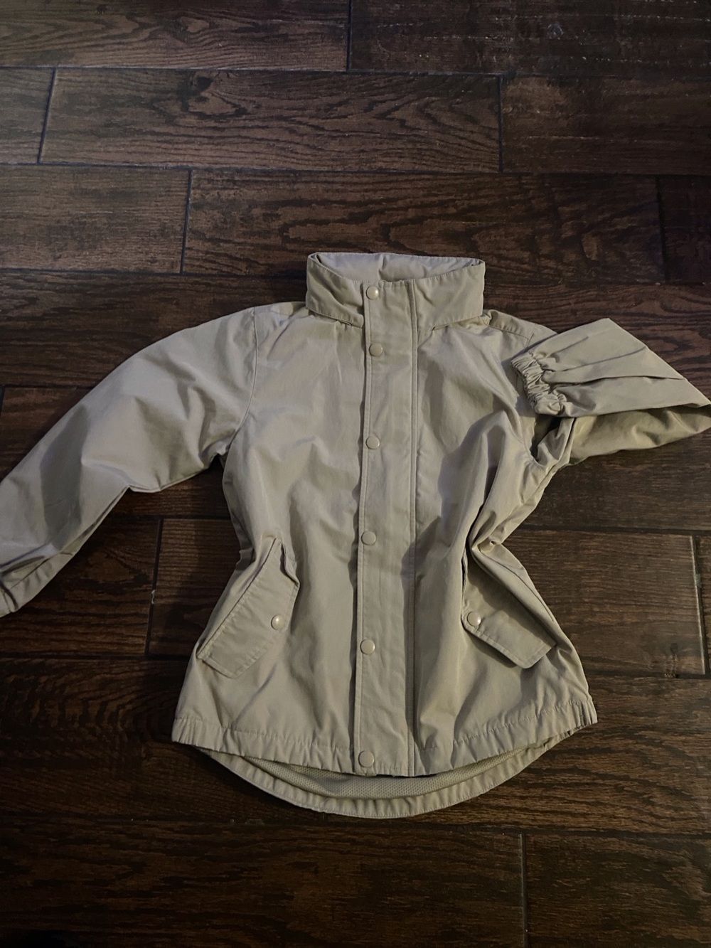 Light Beige Perforated  Unisex Jacket Size 140 Or US (9-10)